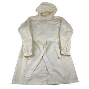 Columbia Women's Pale Yellow Trench‎ Rain Jacket, Size Large